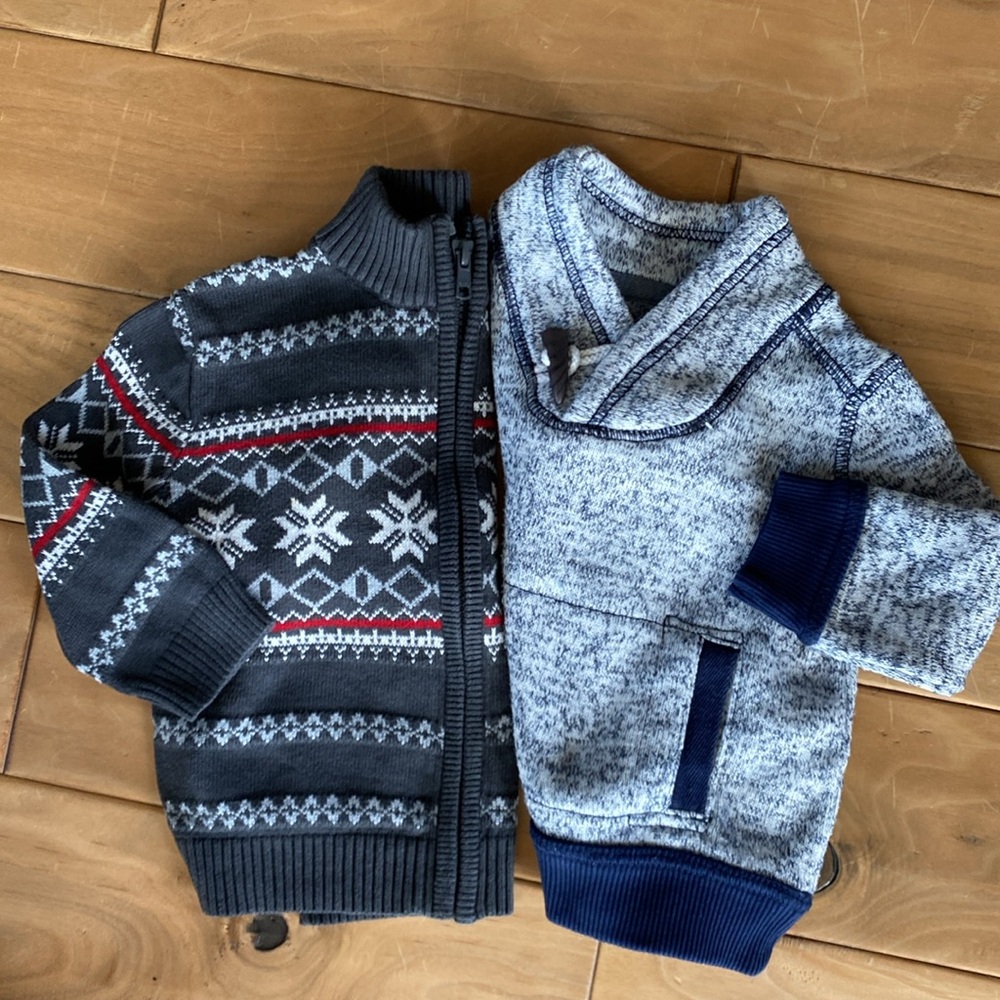 2 Sweaters. Baby Boys Sweaters 18 months Holiday Ready!